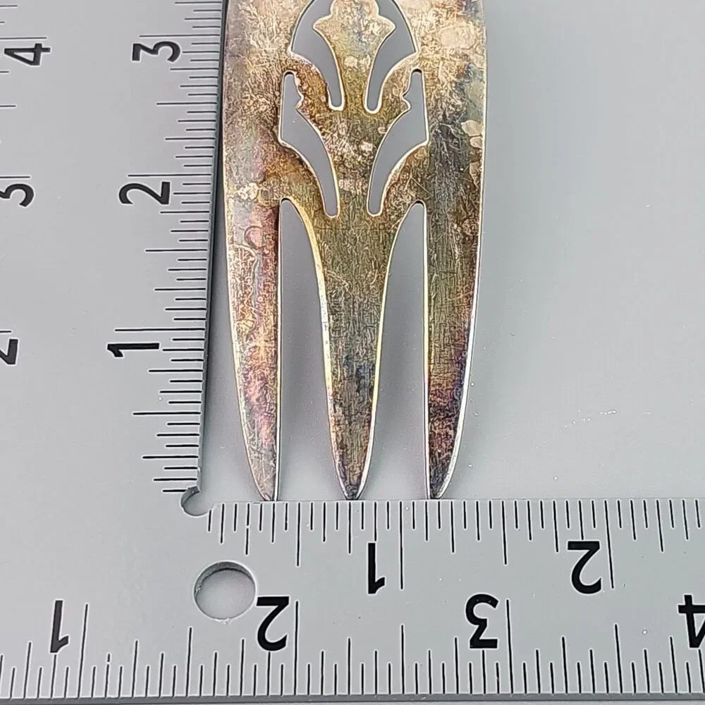 Vintage Holmes & Edwards Silver Plate Serving Fork 8.50 in Pierced Design